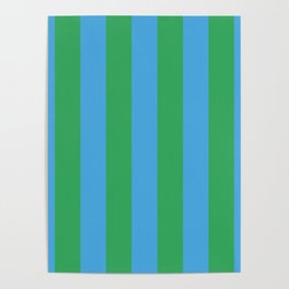 Green Blue Stripe - Joy Of Together Poster