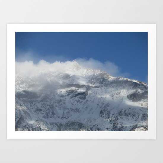 Snowy Peaks Art Print