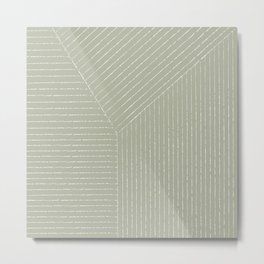 Lines (Linen Sage) Metal Print | Sagegreen, Christmas, Sage, Minimalist, Graphicdesign, Mint, Boho, Minimal, Geometric, Abstract 