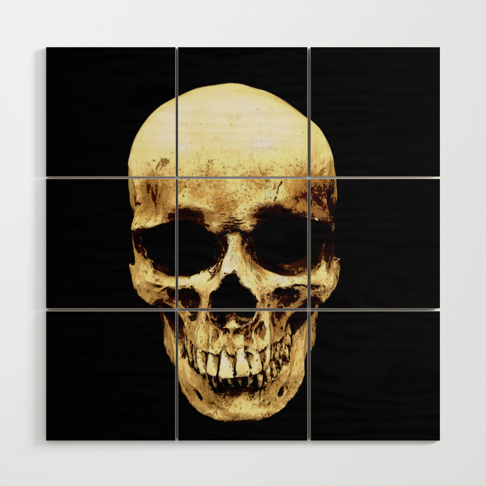 Skull, Dead, Head, Creepy, Bones Wood Wall Art by fas925