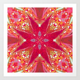 Dreamy Fractal Flower Mandala Art Print