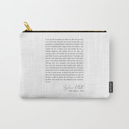 The Bell Jar - Sylvia Plath Quote - Literature - Typography Print 1 Carry-All Pouch