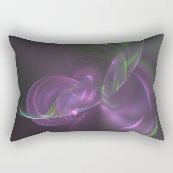 Cosmic Aurora Fractal Rectangular Pillow