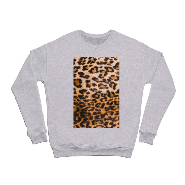 Exotic Leopard Fur Crewneck Sweatshirt