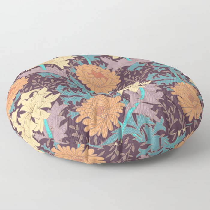 Art Nouveau Morris Flowers Pattern Floor Pillow