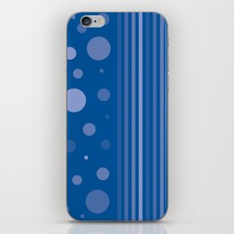 Spots and Stripes - Blue iPhone Skin