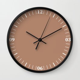 CAMEL SOLID COLOR. Light brown plain pattern Wall Clock