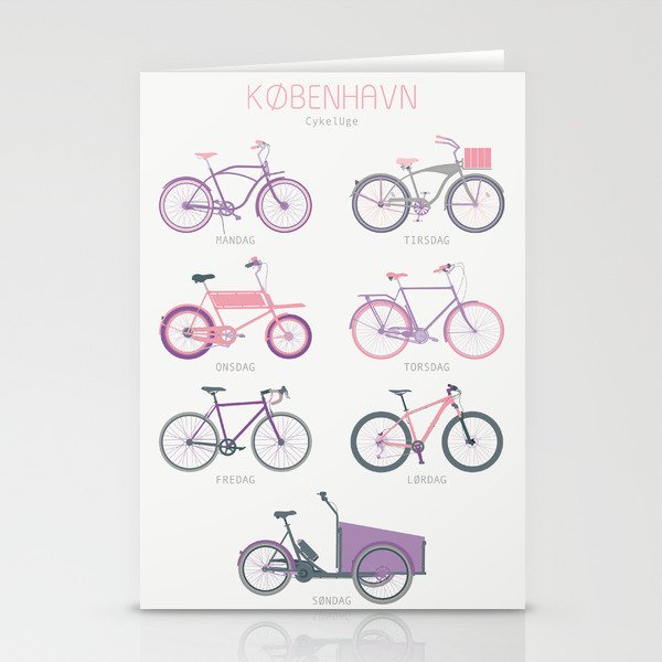 Kobenhavn CykelUge Rose Stationery Cards