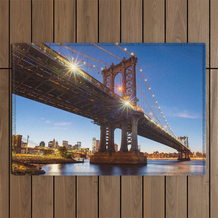 NYC Manhattan Bridge Outdoor Rug