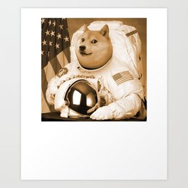 Dogecoin Astronaut Doge Shiba Inu Meme Crypto Art Print | Memecrypto, Memestonk, Meme, Muchwow, Dogecoin, Shibainu, Crypto, Diamondhands, Memestock, Tothemoon 