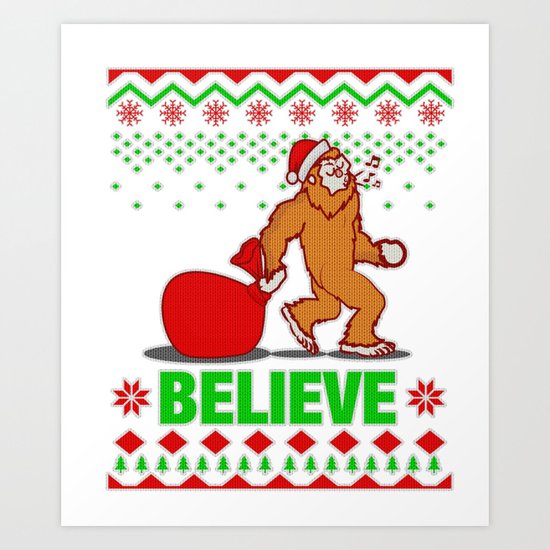 Download Christmas Believe design Funny Bigfoot Ugly Sasquatch Gift ...