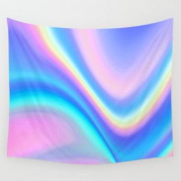 Iridescent Holographic Abstract Colorful Pattern Wall Tapestry