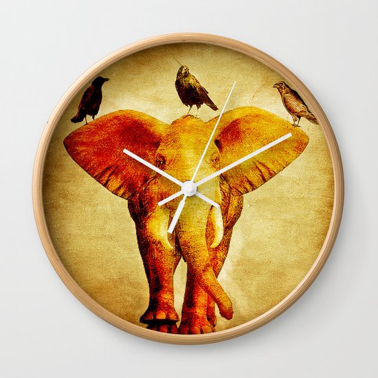 Perch of ravens Wall Clock
