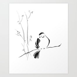Sumi Bird Art Print