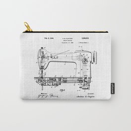Sewing machine Patent / sewing lover gift idea  Carry-All Pouch