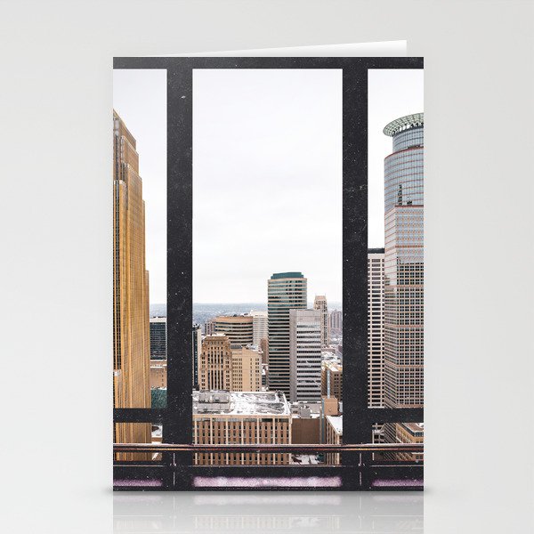 Minneapolis Skyline Window | City Views in Minnesota Stationery Cards