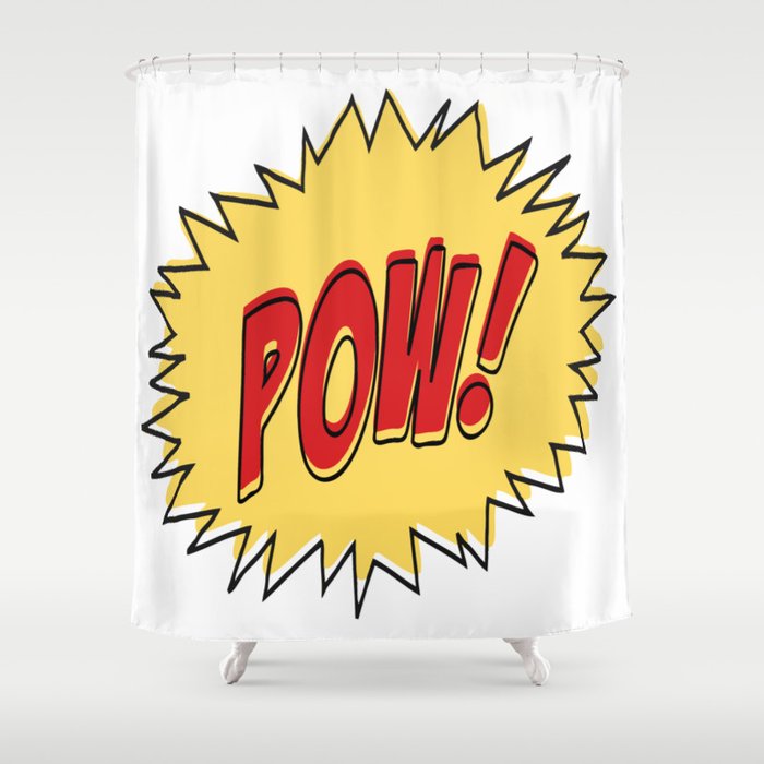 Comic Book Pow Pop Art By Brucealmighty Shower Curtain By