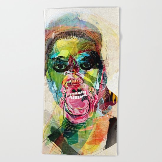 The human beast Beach Towel