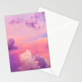 Pink & Purple Clouds Stationery Card