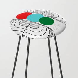 Black and white and colorful minimalist butterfly art. Counter Stool