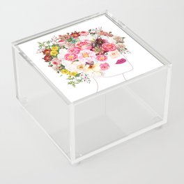 Rose Crown Portrait Flowers Graphic Print - Floral Tropical  Acrylic Box