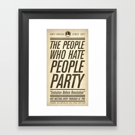 Don't Vote Now! Framed Art Print