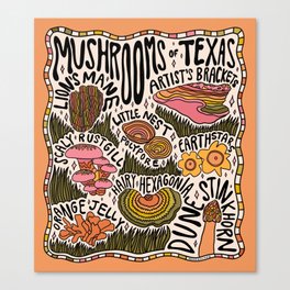 Mushrooms of Texas Canvas Print