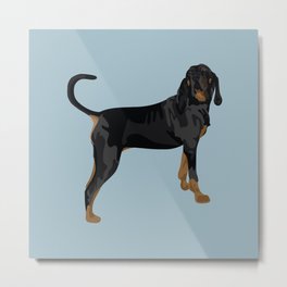 Elroy Metal Print | Coonhound, Dog, Graphicdesign, Hound, Blackandtan 