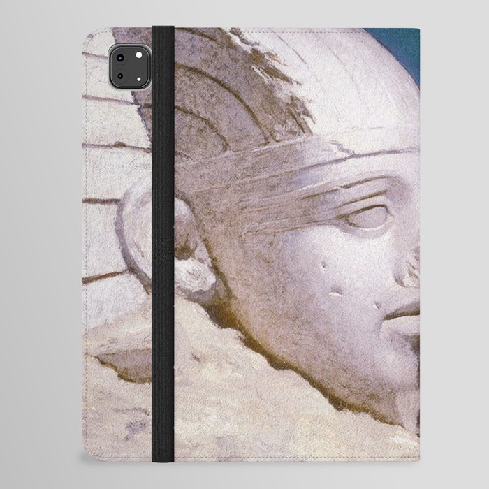 Questioner of the ancient Egyptian Sphinx - voyage down the nile landscape painting by Elihu Vedder iPad Folio Case