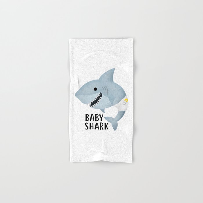 Baby Shark Hand Bath Towel by A Little Leafy Society6