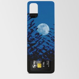 Two Evergreen Trees Night Full Moon Android Card Case