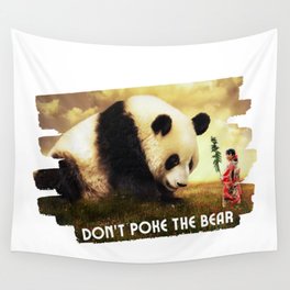 Don't Poke Bear Wall Tapestry
