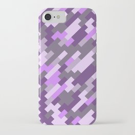 Bright Purple Springtime Rectangle Pattern iPhone Case