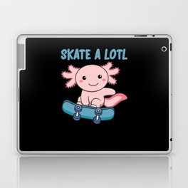 Skate A Lotl Axolotl On Skateborad Skater Axolotl Laptop Skin