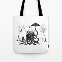 Young Master Lovecraft Finds A Friend Tote Bag