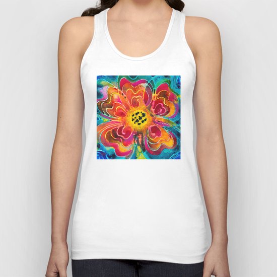 Summer Love Flower Art By Sharon Cummings Unisex Tank Top