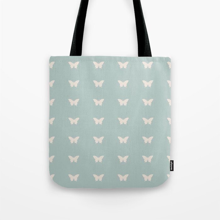 Butterfly Pattern - Sage Tote Bag