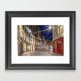 Charming evening impression at West Bow, Victoria Street Framed Art Print