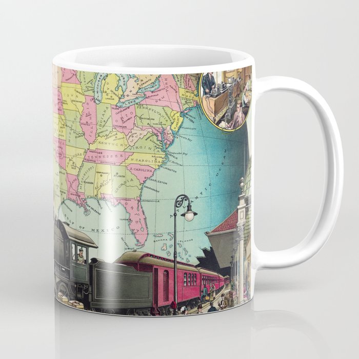 Twentieth Century Transportation, Vintage 1910 Coffee Mug