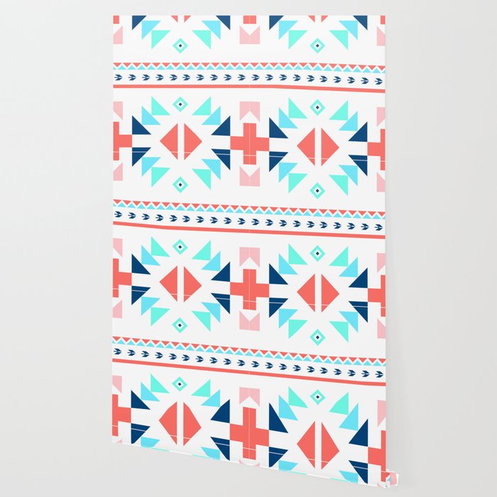 Geometry Navajo Pattern Wallpaper By Happyplum Society6