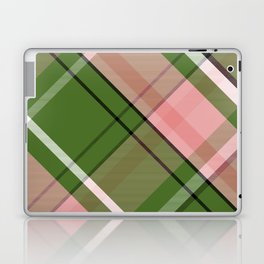 Pink and Green Preppy Plaid Laptop Skin