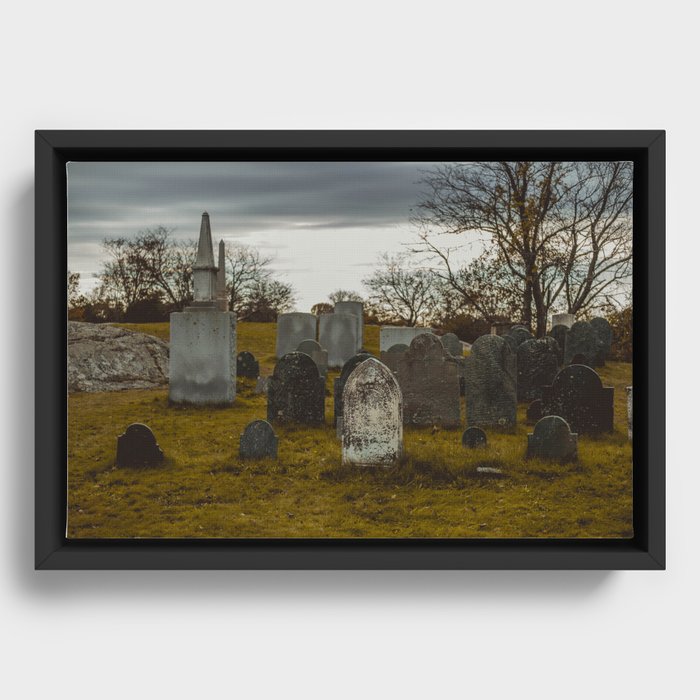 Old Burial Hill, Marblehead, MA Framed Canvas