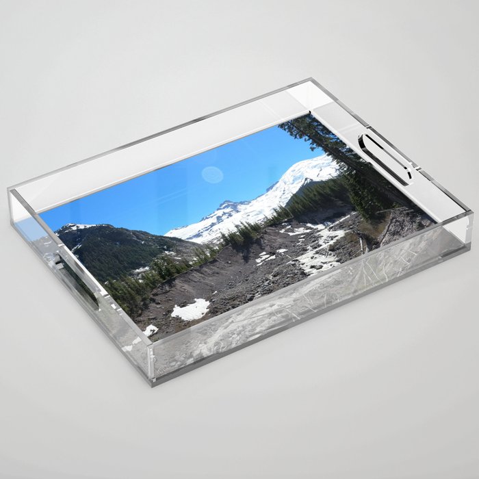 Mt. Rainier River View Acrylic Tray