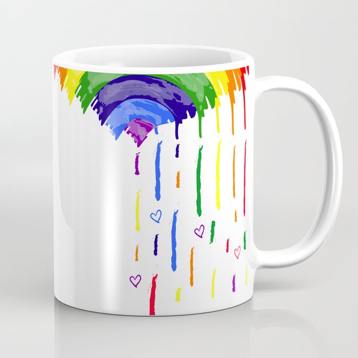 Love Rainbow Rain Coffee Mug