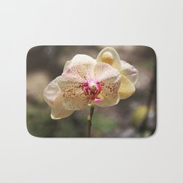 To Love a Wicked Scoundrel Bath Mat | Orchid, Photo, Pink, White, Flower, Nature, Michialeschneider, Bloom 