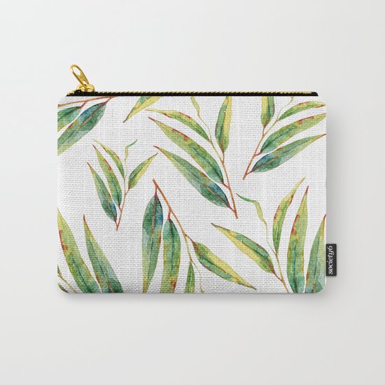 leaves watercolor pattern Carry-All Pouch