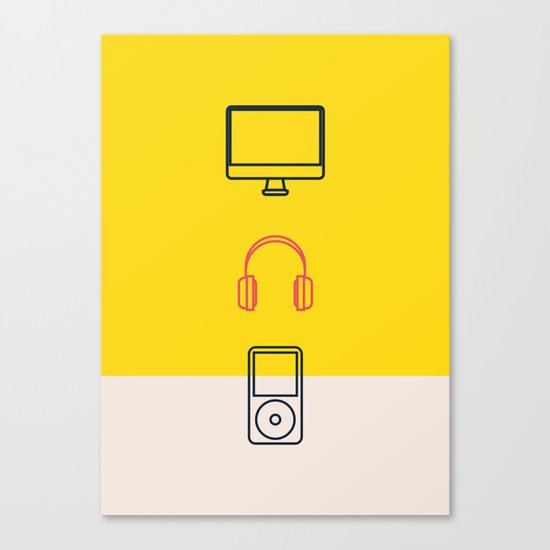 work hard play hard Canvas Print