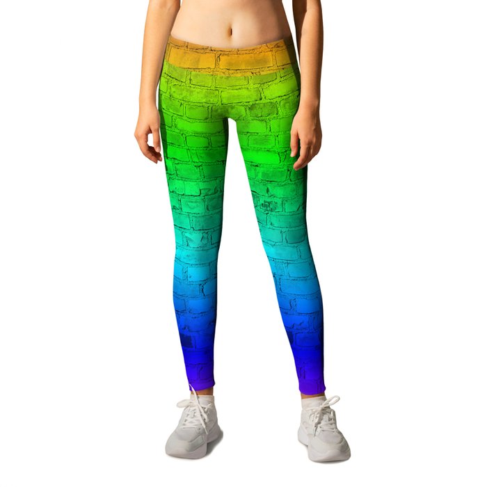Neon rainbow leggings on sale