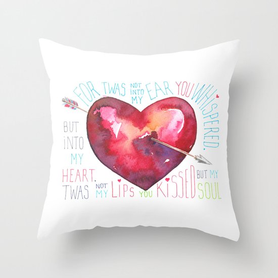 Arrow Through My Heart Throw Pillow