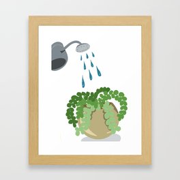 watering plant Framed Art Print